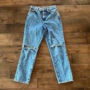 Garage high wait vintage straight jean
